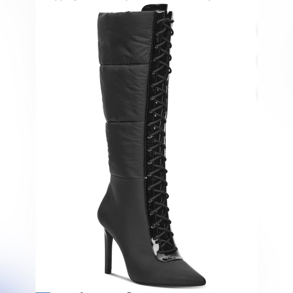 INC International Concepts Black Lace-Up Boots